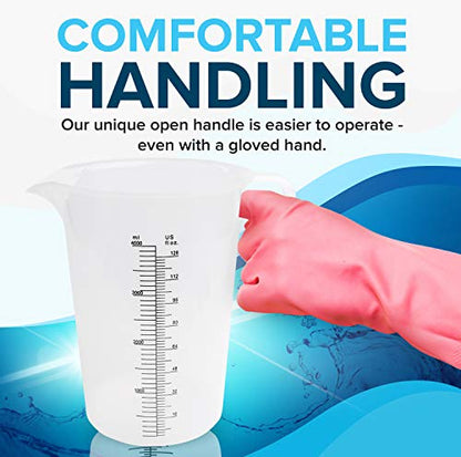 8oz (250 mL) Measuring Pitcher, Plastic, Multipurpose - Great for Chemicals, Oil, Pool and Lawn - Ounce (oz) and Milliliter (mL) Increments (1 cup)