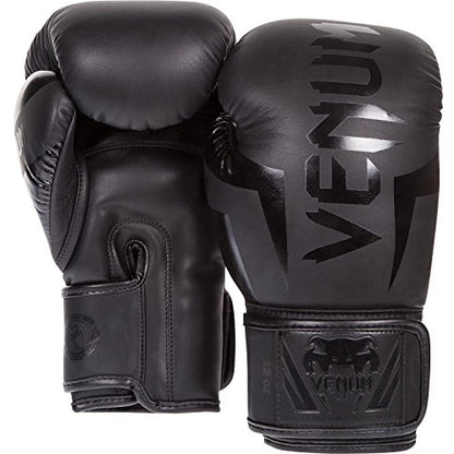 Venum Elite Boxing Gloves - color: Black, size: 10-Ounce