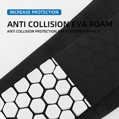 2 Pack Soccer Shin Guards Soccer Kids Adult, Soft Anti-Collision Soccer Shin Pad with EVA Honeycomb Pads, Shin Defender Shin Guard Sleeves - color: Blue, size: Large