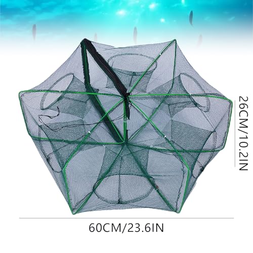 The Magic Foldable Fishing Trap, Folding Fishing Net，2024 Upgrade Auto-Foldable Strengthened Fishing Trap Net, Minnow Traps for Bait Fish，Fish Traps，Crawfish Trap，Minnow Trap