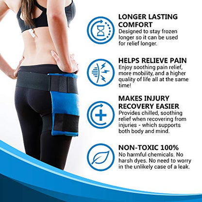 Soft Gel Hip Ice Wrap - size: 11x12 Inch (Pack of 1)
