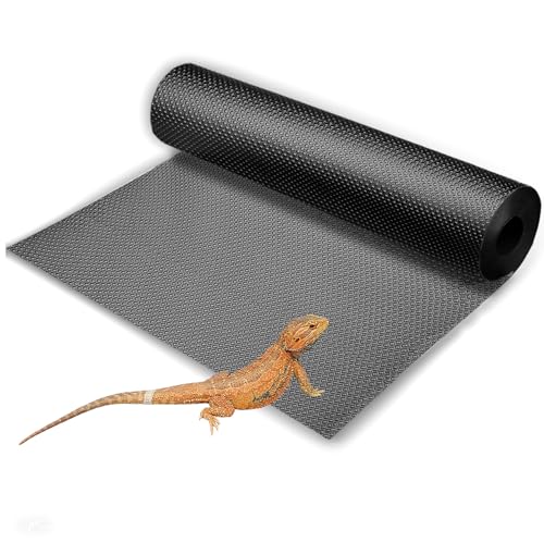 Bearded Dragon Tank Accessories, Reptile Substrate Floor for Bearded Dragon Enclosure 4x2x2, Leopard Gecko Tank Liner Mat for 120 Gallon Reptile Tank - color: Black