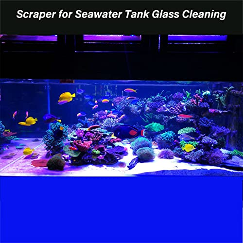 Algae Scraper for Glass Aquarium,Aquarium Razor Scraper with 10 Replaceable Blades,Aquarium Cleaning Tools. - size: 16.5 Inch