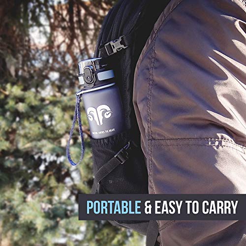 Embrava Sports Water Bottle (17oz, Pure Blue) Fast Flow Flip Top Lid - color: Pure Blue, size: 17 Ounces