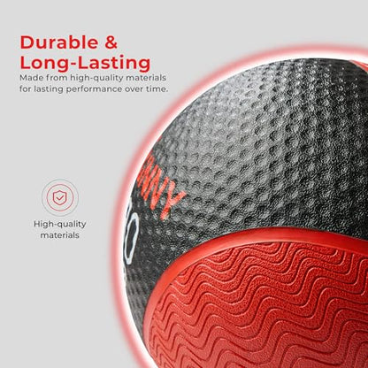 Sunny Health & Fitness Medicine Ball with Premium Dual Textured Grip - size: 12 LB