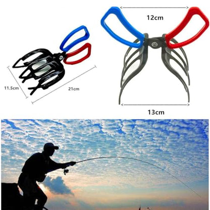3 Claw Fish Gripper, Metal Fishing Pliers Gripper Catch Fish Control Clamp, Must Have Fishing Pliers Control Tool Fishing Accessories for Most Freshwater Fish Grip Tackle Holder - color: 2 pcs 3 claw