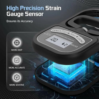 Hand Grip Strength Tester 396lbs/180kg Digital Dynamometer with LED Display, Adjustable Handle, Forearm Trainer for Gym, Rehab & Athletes