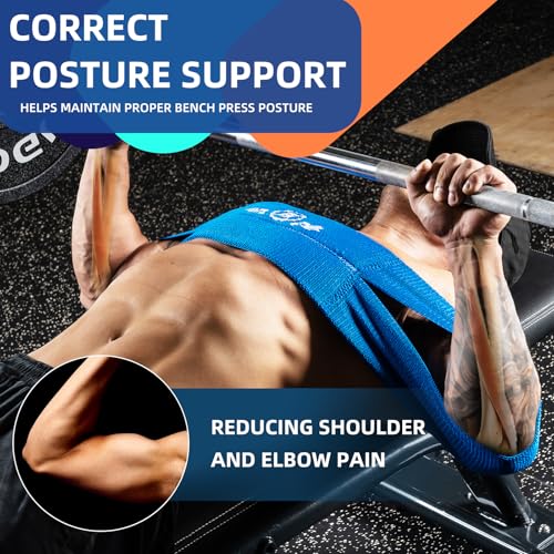 MANUEKLEAR Bench Press Band, Sling Bench Press Band for Men and Women Power Weight Lifting Fitness - Push Up Exercise Assistance Bench Block Increase Strength Gym Workout Equipment - color: 140-220lbs Blue