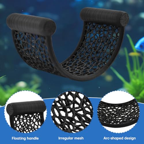 Bettas Fish Hammock Aquarium Floating Bettas Fish Skins with 3pcs Bett-a Fis-h Leaf Pad Floating Bett-a Hide & Shrimp Cave Hiding Feeding(Color:Blackwhite) - color: BlackWhite