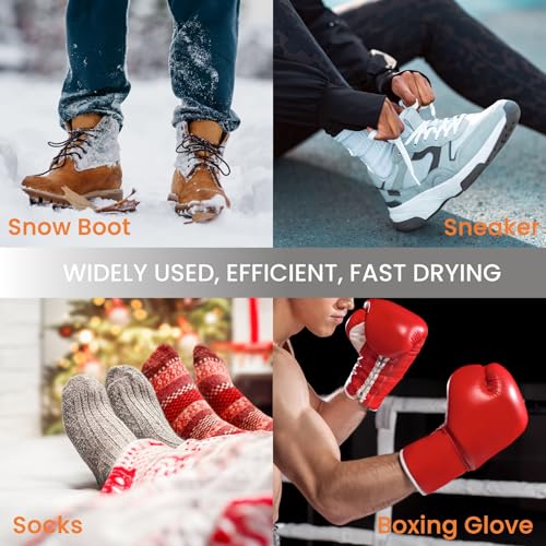 Shoe Dryer Glove Dryer, Dry Wet Shoes with 360°Heat Blower, Intelligent Shoes Dryer with Four Timer, Suitable for Sneaker, Glove, Boots, Ski Boot, Helmet, Folding and hanging Design