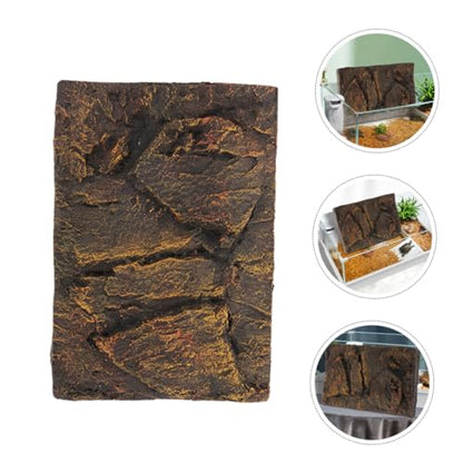 BESPORTBLE Realistic Rock Texture Aquarium Backdrop 3D Scenic Reptile Tank Background Board Qinglong Stone Decoration Easy Install Versatile Habitat Mat