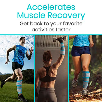 Vive Calf & Shin Ice Pack Wrap (Single) - Extra Strength Hot & Cold Therapy - size: Single