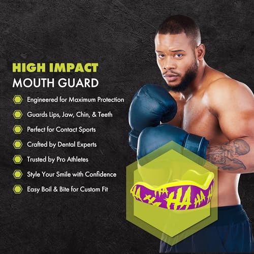 DAMAGE CONTROL High-Impact Sports Mouth Guard – HA HA HA 2.0 - color: Ha Ha Ha 2.0, size: Adult