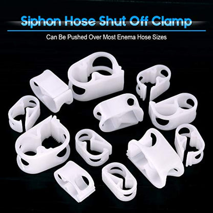Glarks 40-Pieces 4 Szie Shut Off Plastic Tubing Hose Clamps Single Position and Adjustable Open to Complete Closure Clamps for Tubing 1/8'' - 1/2''