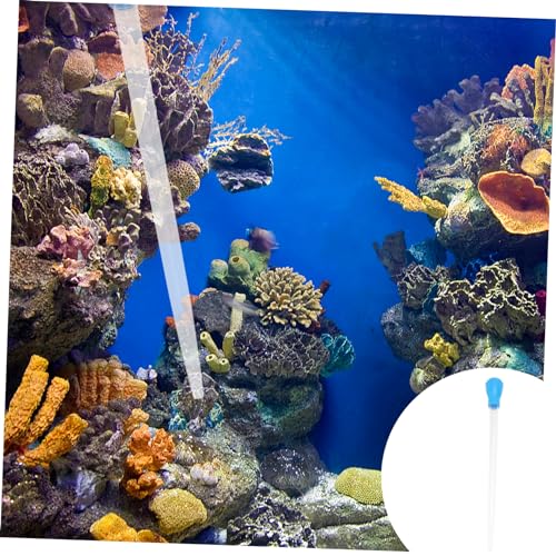 LIOOBO Manual Fish Tank Cleaning Tool 50ml Straw Cleaner Dropper for Aquarium - size: 43.00X4.00X4.00CM