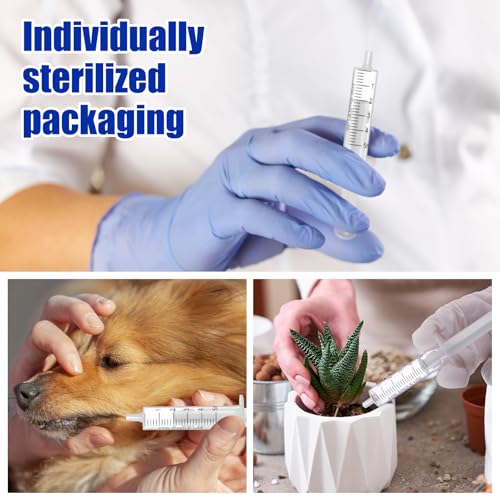 100 Pcs Plastic Syringe No Rubber Plunger Oral Syringes Without Needle Measuring Luer Slip Tip Syringe for Kids Children Liquids Refilling Scientific Labs(5 ml)