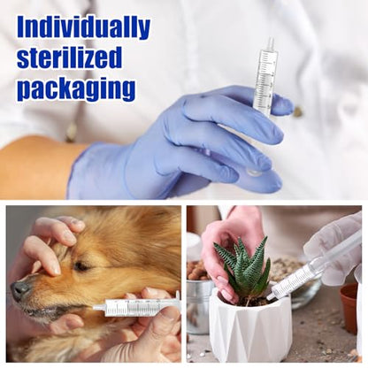 100 Pcs Plastic Syringe No Rubber Plunger Oral Syringes Without Needle Measuring Luer Slip Tip Syringe for Kids Children Liquids Refilling Scientific Labs(5 ml)