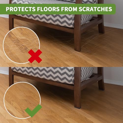 Non Slip Furniture Pads 16 PCS 2'' Square - Anti Slip Furniture Pads - Self Adhesive Rubber Feet Furniture Feet - Chair Leg Floor Protectors - Keep Furniture in Place