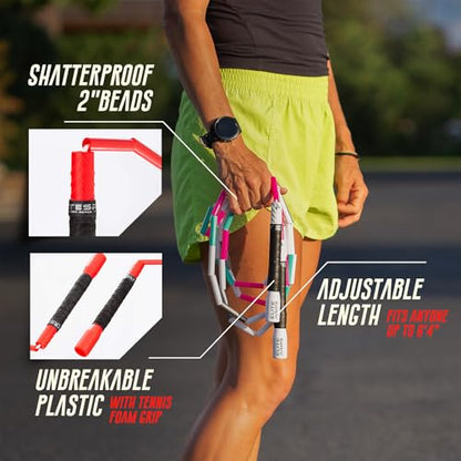 Elite Jumps Heavy Beaded Weighted Jump Rope, 6.5 oz - color: Unicorn