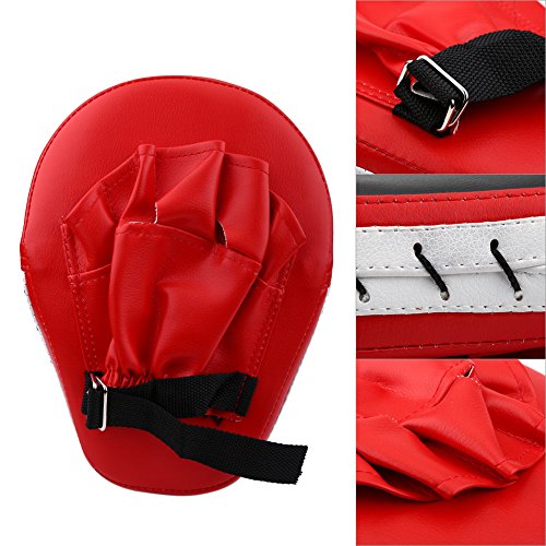 1PCS Boxing Pads PU Leather Punching Kicking Palm Hook and Jab Strike Pads Target Gloves for Focus Training of Karate Muay Thai Kick Boxing