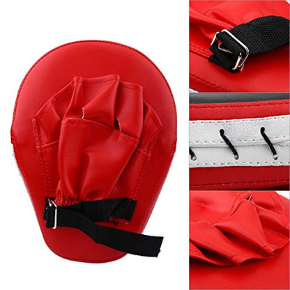 1PCS Boxing Pads PU Leather Punching Kicking Palm Hook and Jab Strike Pads Target Gloves for Focus Training of Karate Muay Thai Kick Boxing