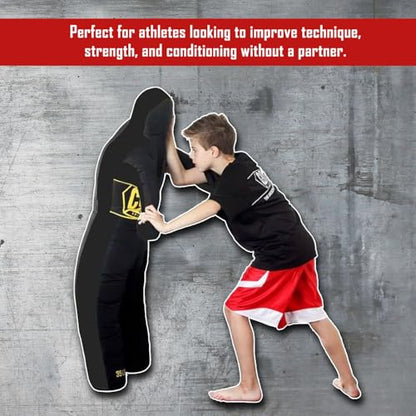 Combat Sports Legged Grappling Dummy – 35 to 140 lb Nylon Training Partner for MMA, Jiu-Jitsu, Wrestling, Takedowns, Throws, Submissions & Striking | Reinforced vinyl nylon build, realistic leg design for takedowns throws submissions, 35-140 lb options, s