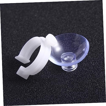 Happyyami 20pcs Cup Clamps for Fish Tank Hose Clip Bracket Holder Easy to Install Aquatic Accessories for Aquariums Practical Design for Air Pump Tubes