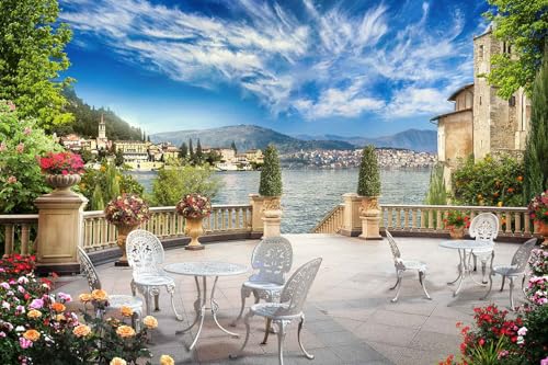 Landscaped Courtyard Mural, Wallpaper can be Used to Decorate Rooms, Living Rooms, Bathroom backdrops（Non-self-Adhesive） - color: MURAL-210, size: 149" x 96"