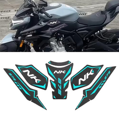 For 675NK 675nk 2026 2025 Motorcycle Accessories Fuel Tank Protection Stickers Gas Tank Pad Anti Slip Decoration Decals Kits (Blue)