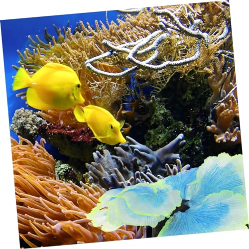 ERINGOGO Blue Silicone Artificial Aquarium Plants Decorative Water Grass Model for Fish Tank Safe Non Toxic Aquatic Plant Ornament Easy Care Fish Tank Decoration for Aquarium and