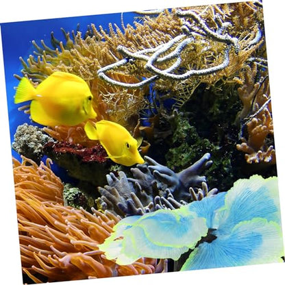 ERINGOGO Blue Silicone Artificial Aquarium Plants Decorative Water Grass Model for Fish Tank Safe Non Toxic Aquatic Plant Ornament Easy Care Fish Tank Decoration for Aquarium and