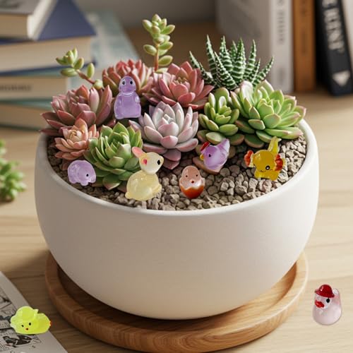 OurWarm 150 pcs Mini Resin Animals Glow in The Dark, Miniature Figurines Tiny Sea Turtle Animal to Hide, Small Animals Figures for Fairy Garden Micro Landscaping Dollhouse Accessories Aquarium Decor