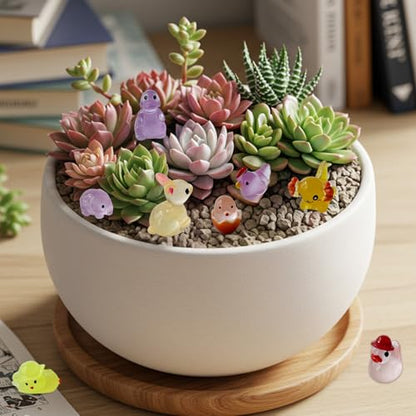 OurWarm 150 pcs Mini Resin Animals Glow in The Dark, Miniature Figurines Tiny Sea Turtle Animal to Hide, Small Animals Figures for Fairy Garden Micro Landscaping Dollhouse Accessories Aquarium Decor