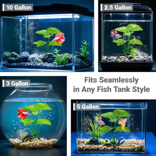 Aquarium Plants Betta Fish Tanks Decor 6-in Soft Aquarium Decorations Silk Fish Tanks Plants Fish Tank Decorations Accessories Goldfish Bowl & Reptile Plants Driftwood