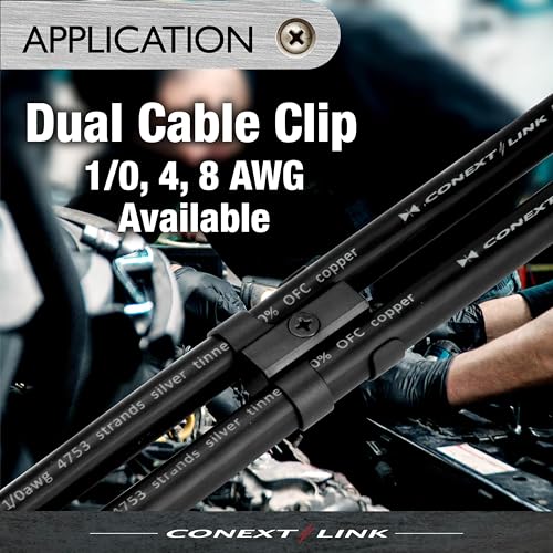 CCD8-4 Dual Cable Clip Clamp Fastening Wire Management 4 Pack (Dual 8 Gauge) - size: Dual 8 Gauge