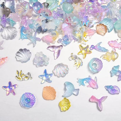 300Pcs Ocean Mini Resin Animals, Sea Figures to Hide, Bulk Tiny Animal Figurines, Mini Fish & Shells for DIY Crafts, Fairy Garden, Dollhouse & Aquarium