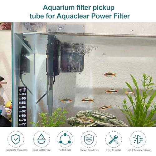 Aquarium Filter Intake Extension Tube,Intake Tube Compatibility with Aquaclear Power Filter 20 30 50, Aquarium Filter Pickup Tube Keeps Water Crystal Clear,Replacement Tube Aquarium Filter Accessories