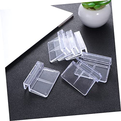 Happyyami Fish Tank Lid Aquarium Cover Bracket 10pcs Plastic Aquarium Support Frame 5-6mm Glass