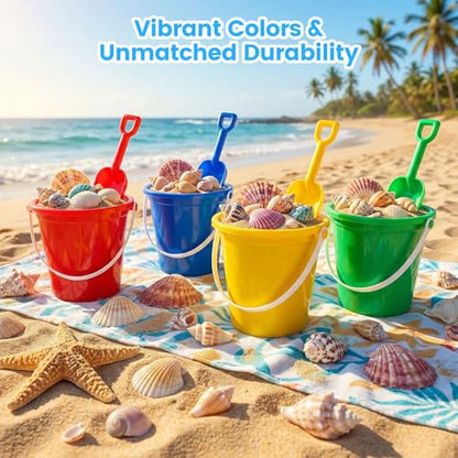 28Sets Sand Buckets and Shovels for Kids, Beach Buckets Travel Sand Toys, Beach Essentials, Fun Summer Activities