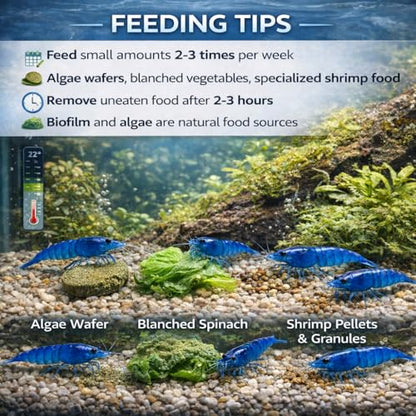 15+ Blue Dream Supreme Gene Shrimps Live Freshwater Neocaridina Shrimp for Aquarium, Live Arrival Guarantee - color: Blue, size: 15