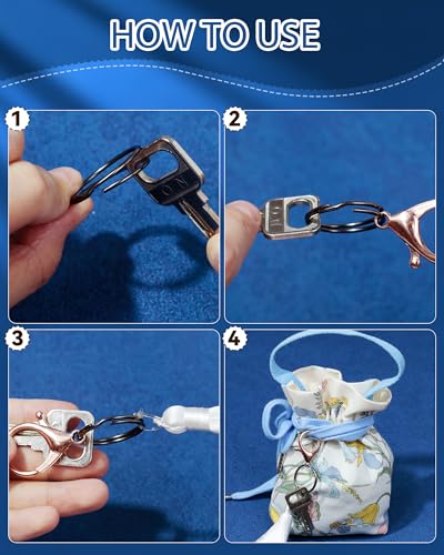 325PCS FIVEIZERO Keychain Making Kit - Black Keychain Clips with Key Rings - color: Black