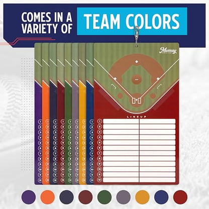 Murray Sporting Goods Baseball Team Colors Dry Erase Coaches Clipboard - style: Green