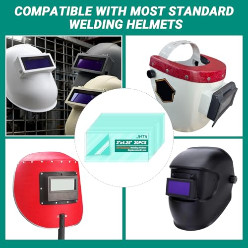 UV-Resistant Welding Helmet Replacement Lens, 2"x4.25", 20 pcs - color: 20 Piece