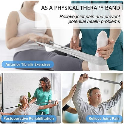 Resistance Bands Set for Physical Therapy, Rehab, Yoga and Pilates - color: Gradient Gray 10-115lbs - Includes Accessories