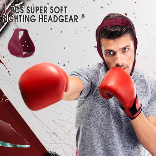 Tellegloww Wrestling Headgear for Kids, Youth - color: Dark Red, style: Classic Style