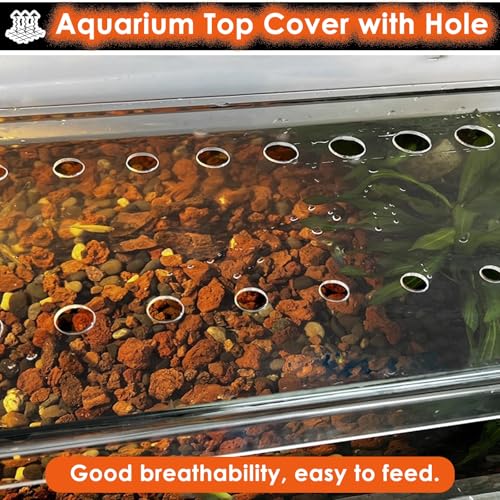 Square Anti-Fish Jump Lid with Hole, Clear Acrylic Aquarium Top Cover, Frameless Cat Proof Terrarium Hood, 8 12 14 16 18 20 inch Customizable(L120xW40cm/47.2x15.7in) - size: L120xW40cm/47.2x15.7in