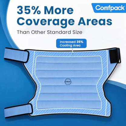 Comfpack Hip Ice Pack Wrap After Surgery,2 Hours Long Lasting Cold Therapy - size: Large
