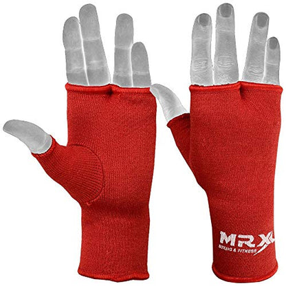 MRX Muay Thai Boxing Inner Gloves Protective Hand Wrap - color: Red, size: Medium