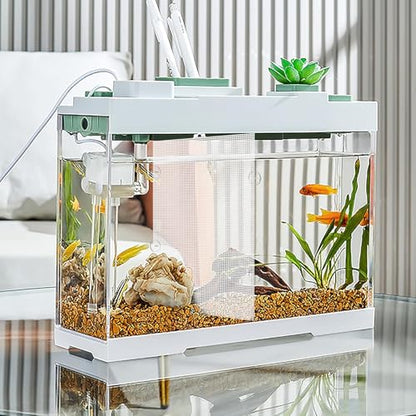 2 Sets Fish Tank Divider with Self-Adhesive Hook and Ties, Plastic Cuttable Aquarium Grid Plate DIY Adjustable Fish Separator Accessories 13 x 17.3 Inch (Large)