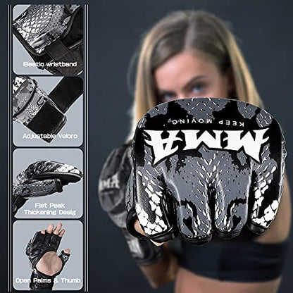 Punch Bag Training Gloves, LangRay MMA Grappling Gloves for Sparring Martial Arts Boxing Training for Adults and Kids - size: Small, style: MMA